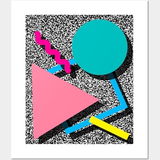 80s Geometric Design Pattern 2 Posters and Art